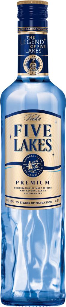 Five Lakes Premium Vodka 0.7L bottle